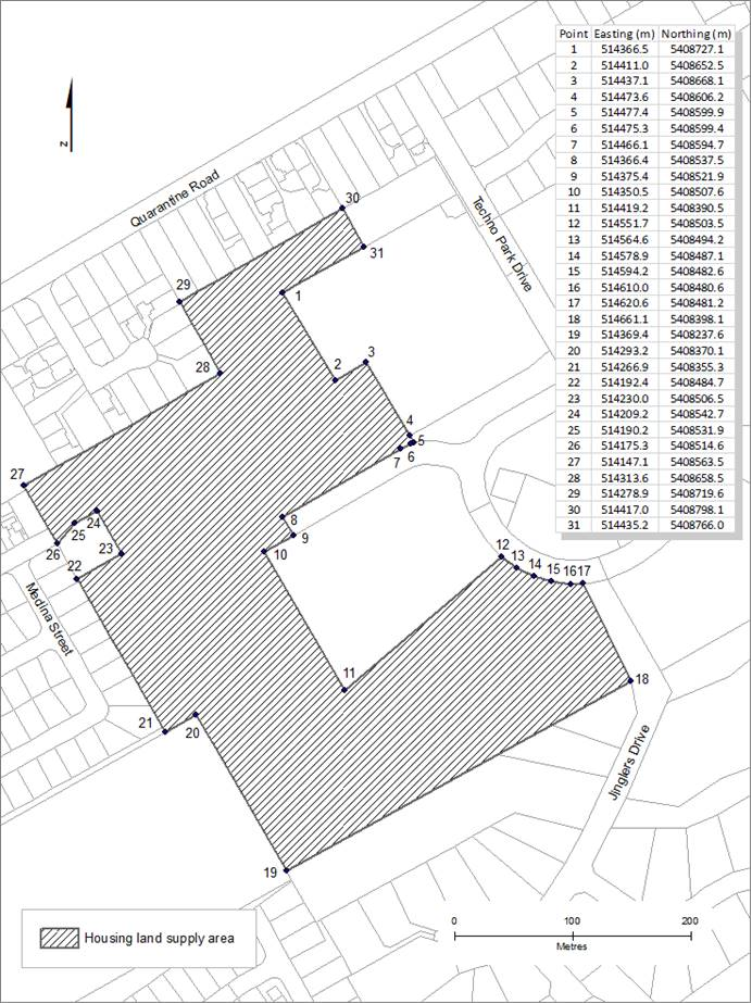 Housing Land Supply (Kings Meadows) Order 2022 - Map